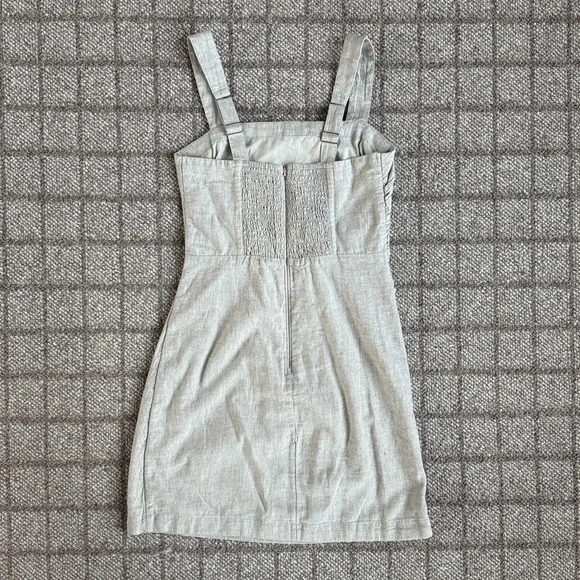 Women’s Abercrombie & Fitch Printed Linen Dress Tan. Size S. - Picture 5 of 7